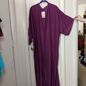 Hand made long purple duster jacket